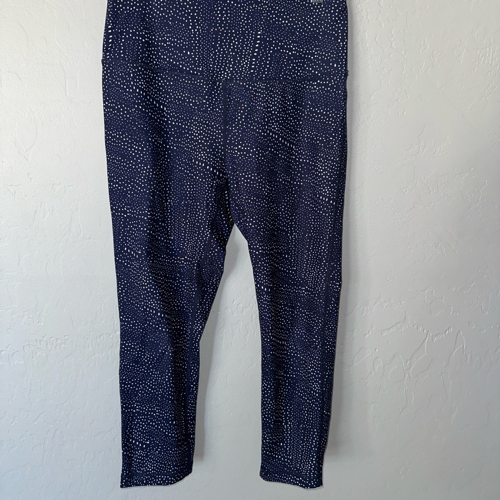Zella Navy Blue Polka Dot Leggings